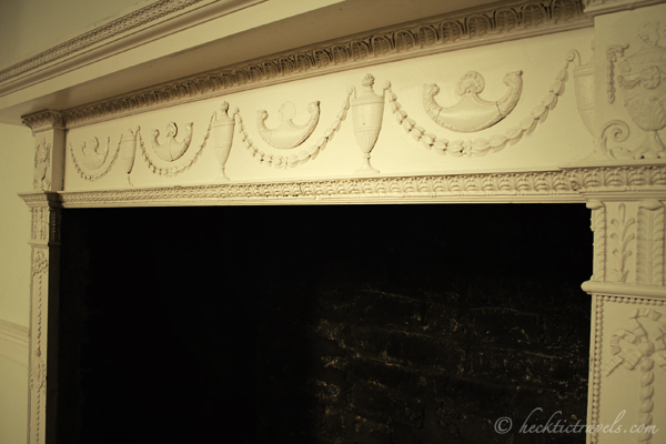 The detail around the fireplace