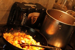 Irish Food Making Guinness Stew