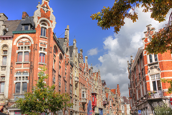 The streets and buildings in Ghent, Belgium. It's a fairytale city.
