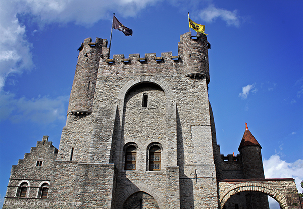 The Gravensteen Castle in Ghent, Belgium