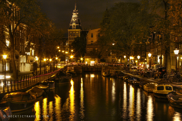 Evening lights, Amsterdam