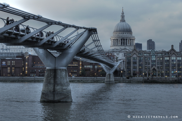 St. Paul's behind the Millennium Bridge