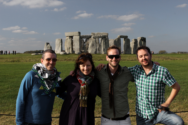 Posing in front of the 'henge