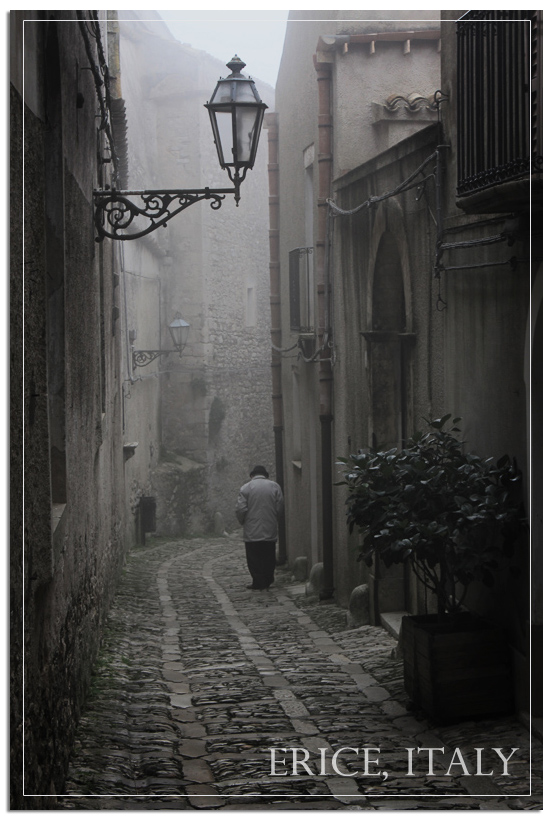 Cold street of Erice