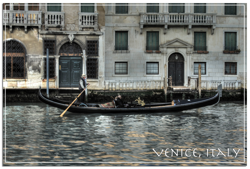 Venice lone gondola