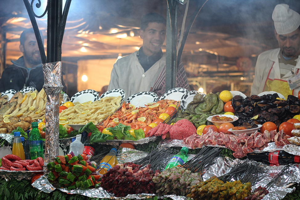 Food Stalls in Marrakech Night Market