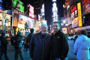 Pete and his Dad, Times Square