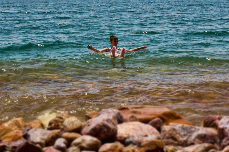 Dead Sea floating