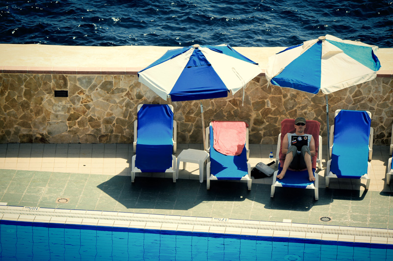 Poolside lounging