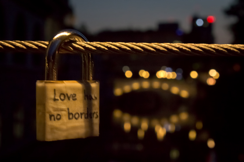 Love lock bridge Ljubljana