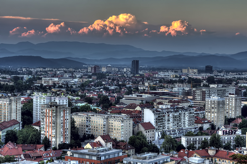 Ljubljana at Sunset