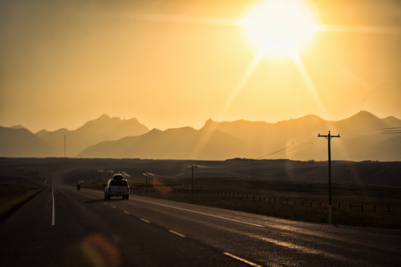 Driving Waterton Alberta