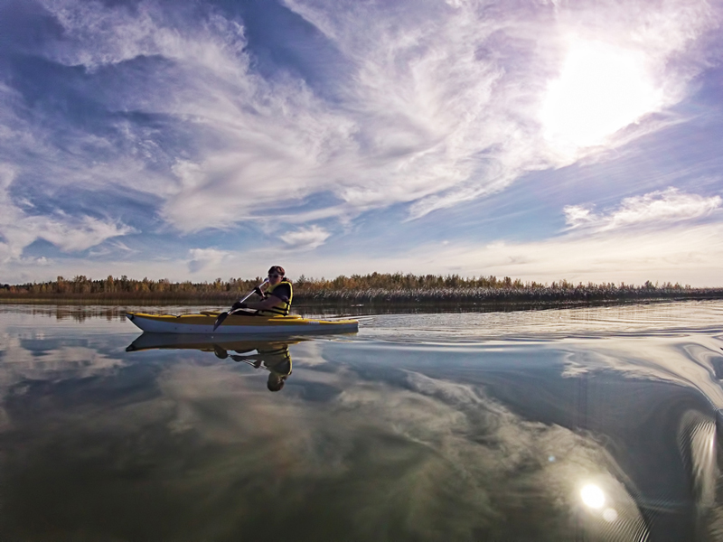 Dalene Kayaking Gull Lake Alberta
