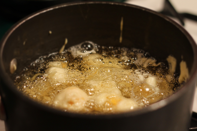 Cheese Curds deep frying