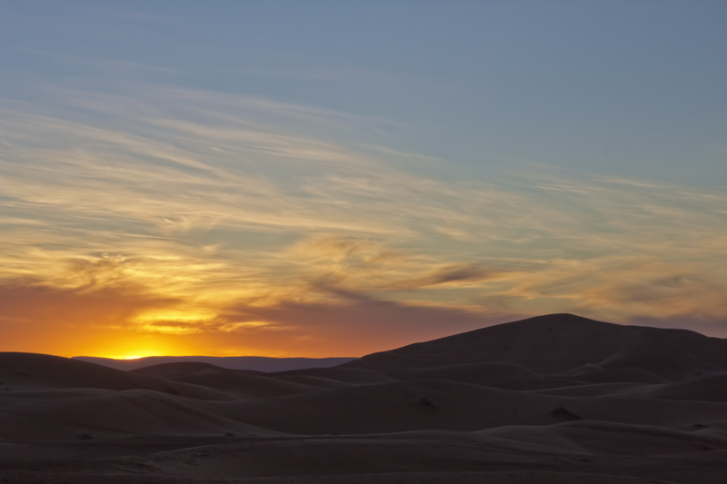 Morocco Sahara Desert Sunset