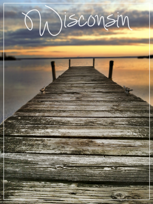 A pier on a lake in Wisconsin