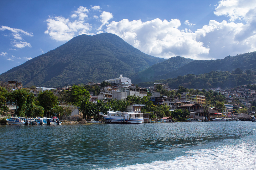 The town of San Pedro, on the other side of the lake from Panjachel.