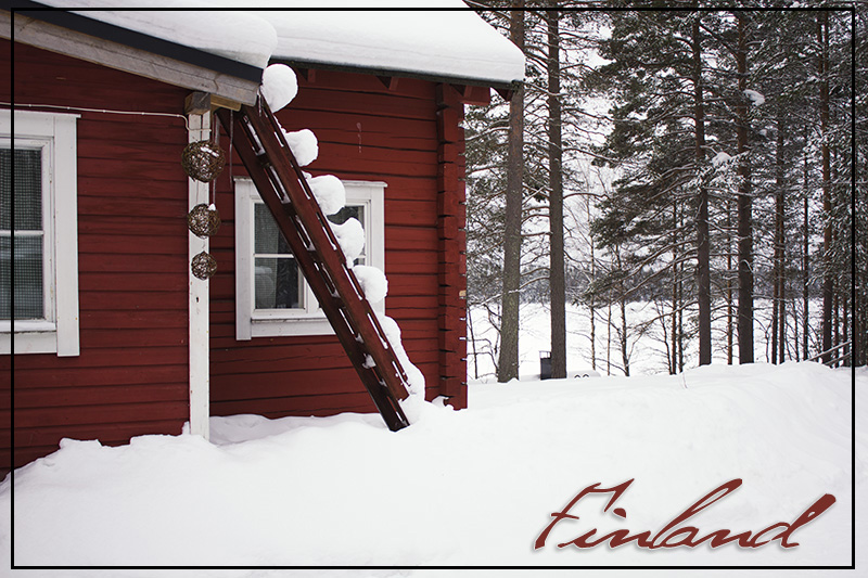 Finland Postcards - Red Cabin