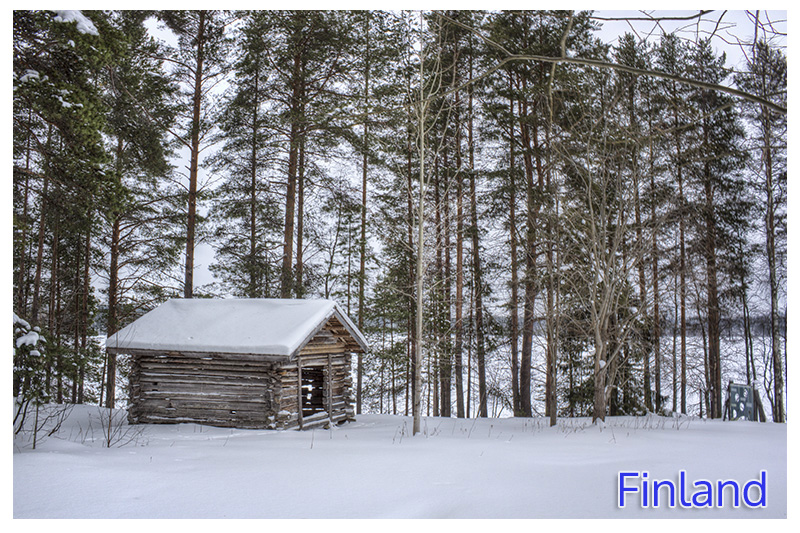 Finland Postcards - Lone Cabin