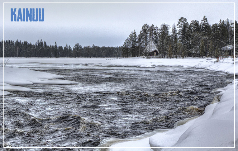 Finland Postcards - Icy Cold River