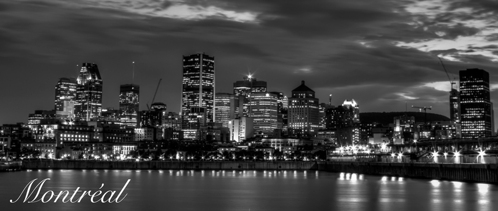 Montréal Skyline Black and White