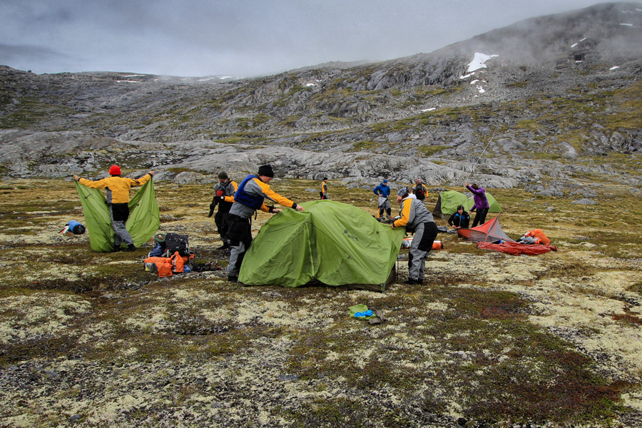 Setting up Camp