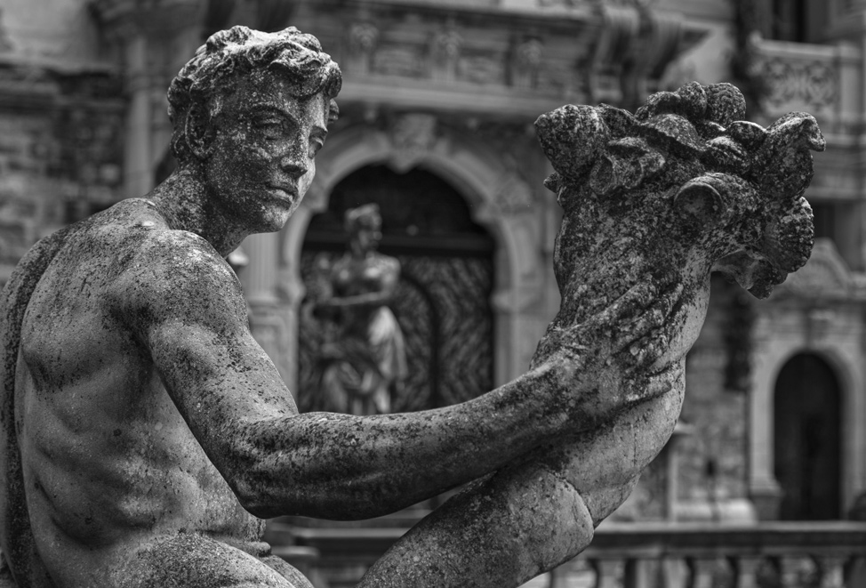 Peles Castle Statue Up Close