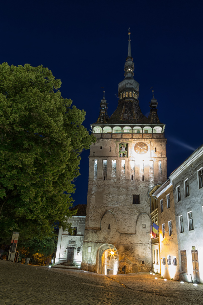 Sighisoara Clock Tower at Night