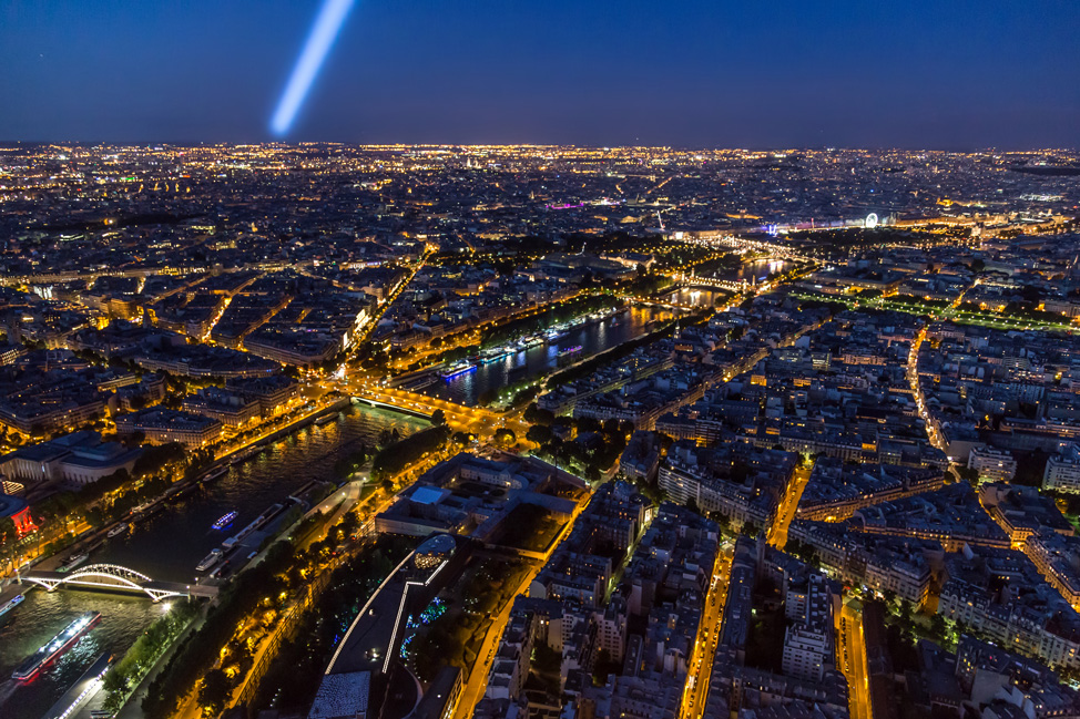 Eiffel Spotlight over Paris