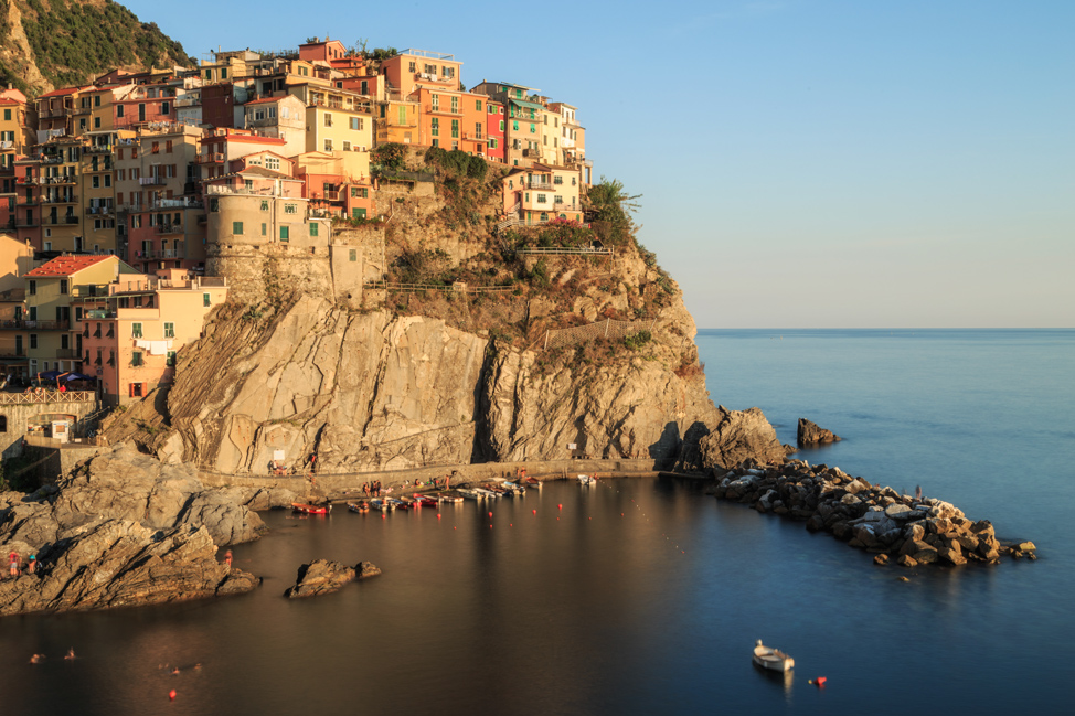 Spectacular sunset at Manarola