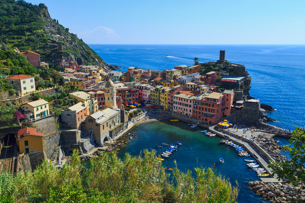 The picturesque town of Vernazza, Italy