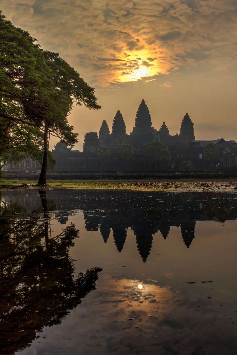 Peeking Through the Clouds - Sunrise at Angkor Wat