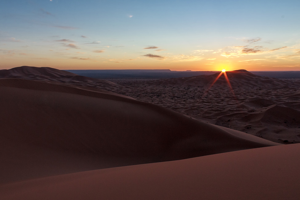 Sunrise Over The Dunes - Sahara Desert