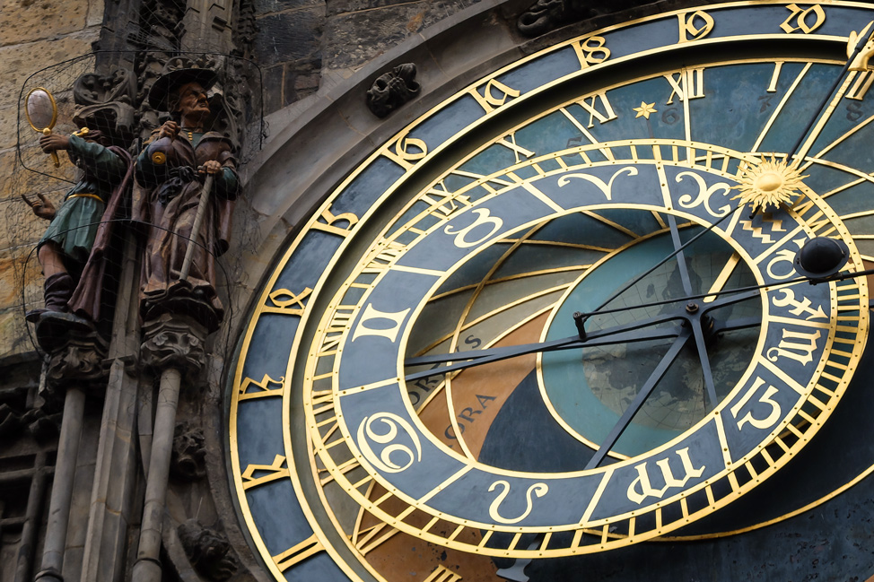 The Prague clock tower - one of our favourite pictures of Prague