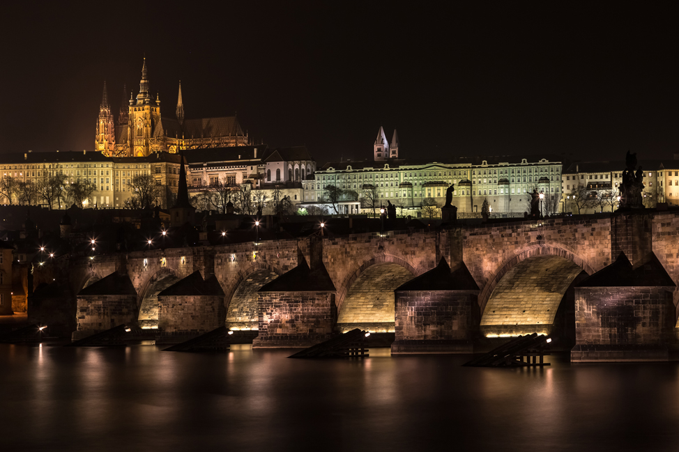 Prague Castle at night - one of our favourite pictures of Prague