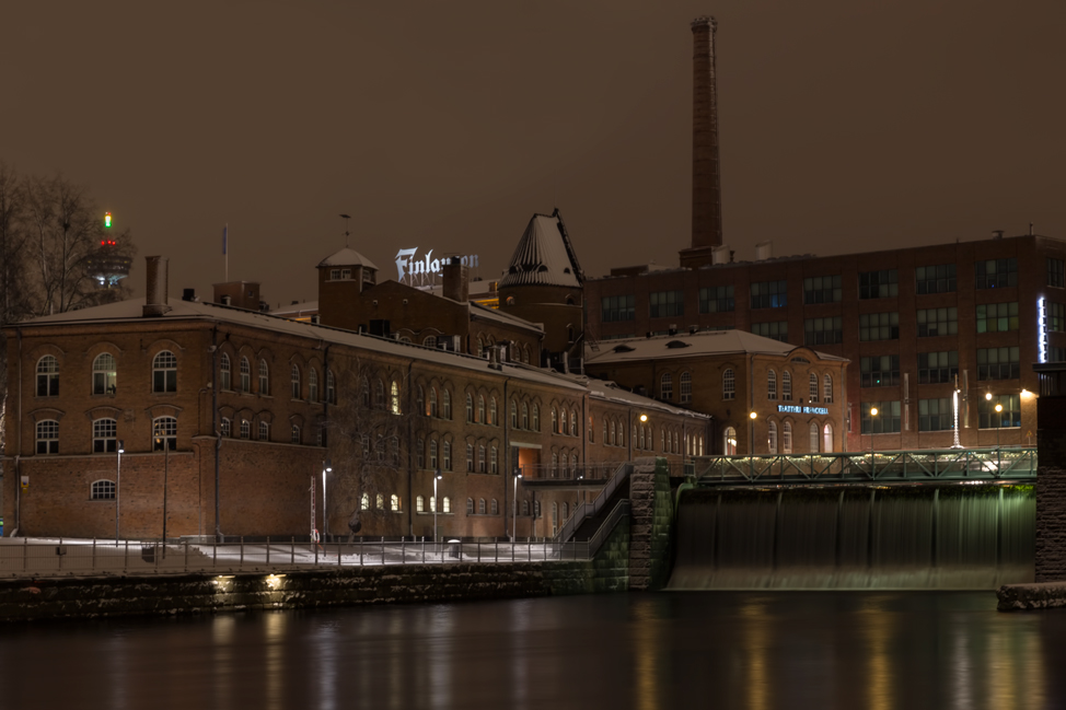 Tampere River at Night