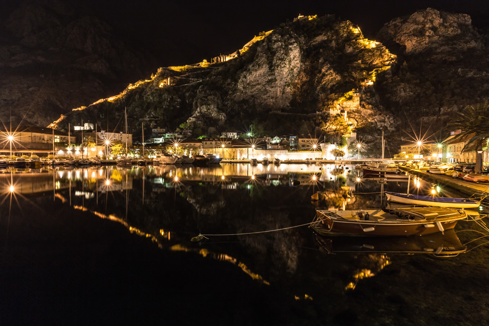 Kotor Lit Up at Night