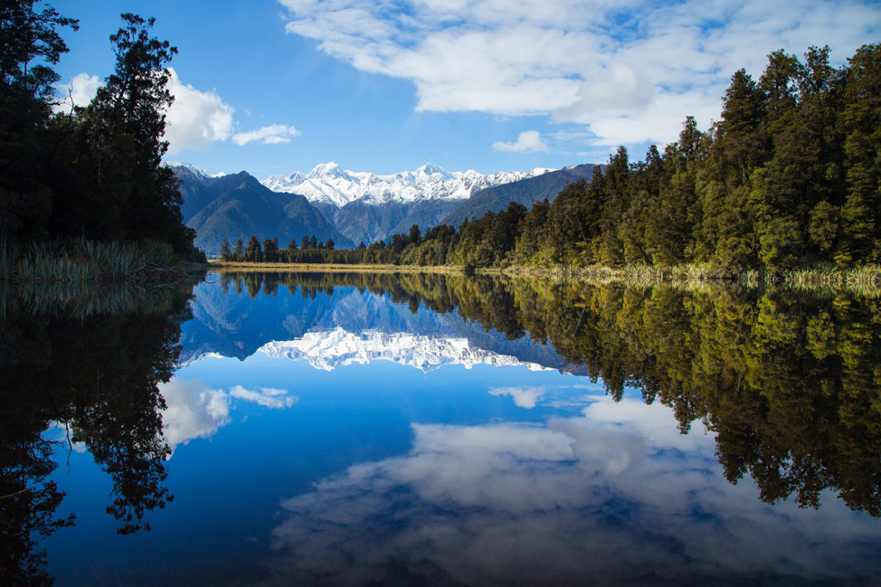 The reflections from Matheson Lake.