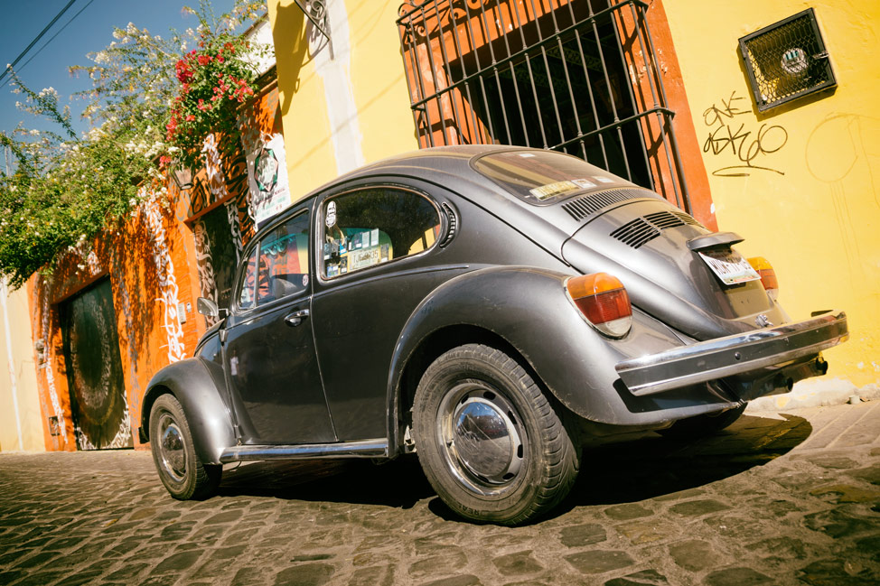 Silver VW Beetle Oaxaca