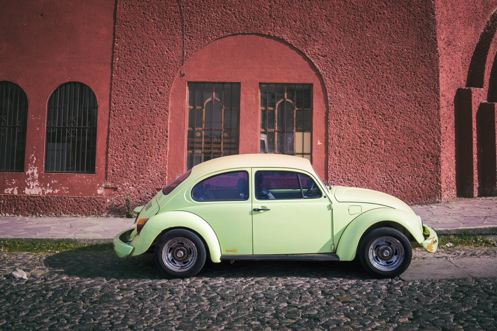 Yellow VW Beetle San MIguel de Allende