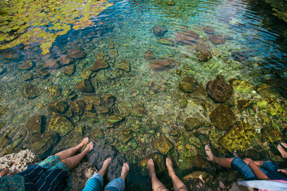 Cenote Xlacah feet