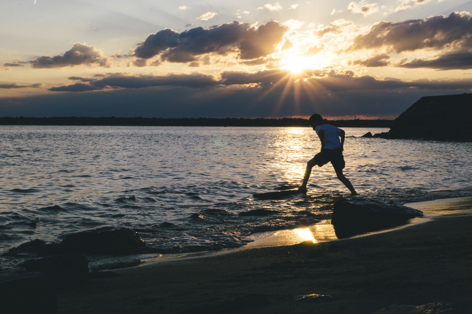 Rock Jump Sunset