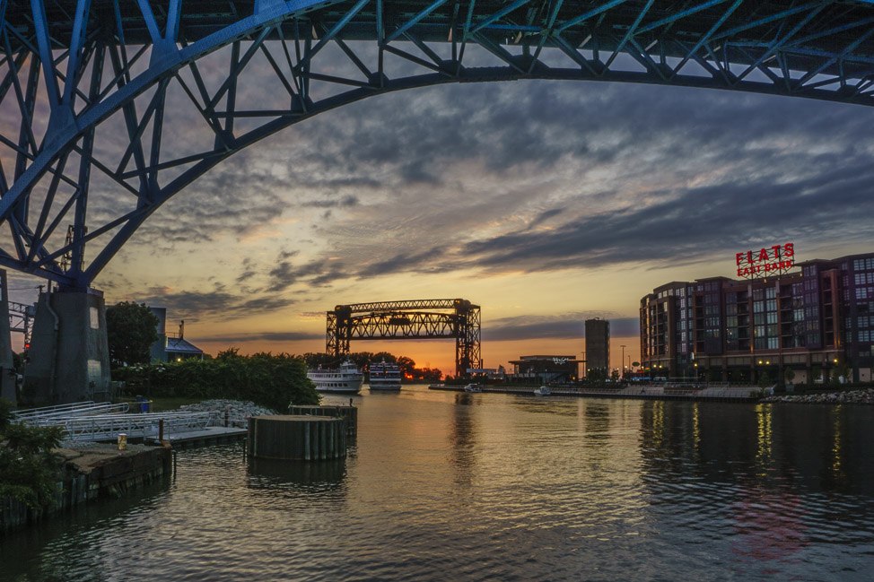 Cleveland Port at Sunset