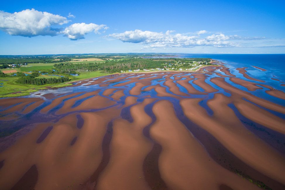 Augustine Cove from above, one of our fave PEI beaches