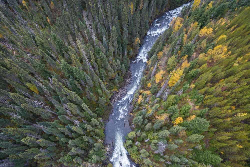 Aerial view of Ghost Falls