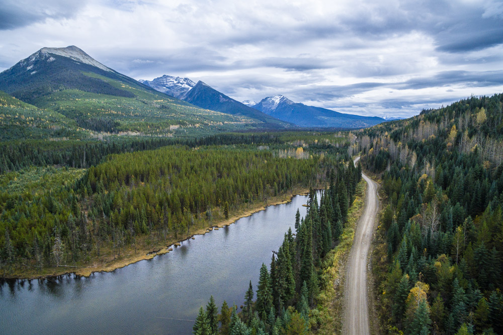 The "back-road" through the Cariboo Mountains.