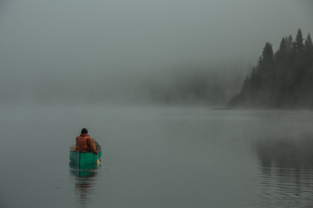 Eerie Morning Paddle on the Bowron Lakes Circuit
