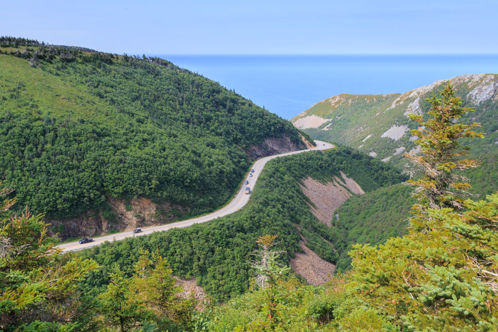 View of the Road Below Skyline Trail