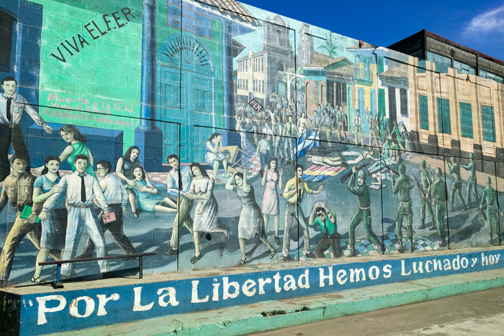 Leon Nicaragua Mural Por La Libertad