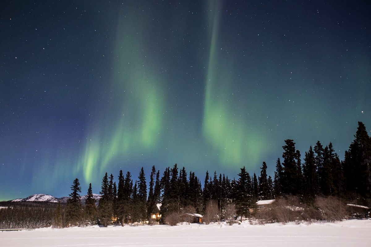 Northern Lights Yukon Canada Cabin